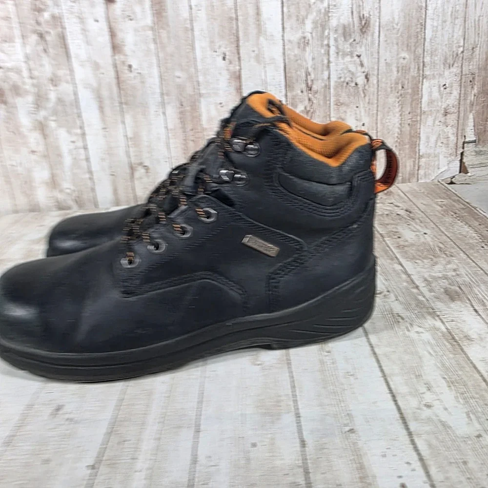 Thorogood Men's Black Leather Waterproof Work Boots Size‎ 9.5 Wide